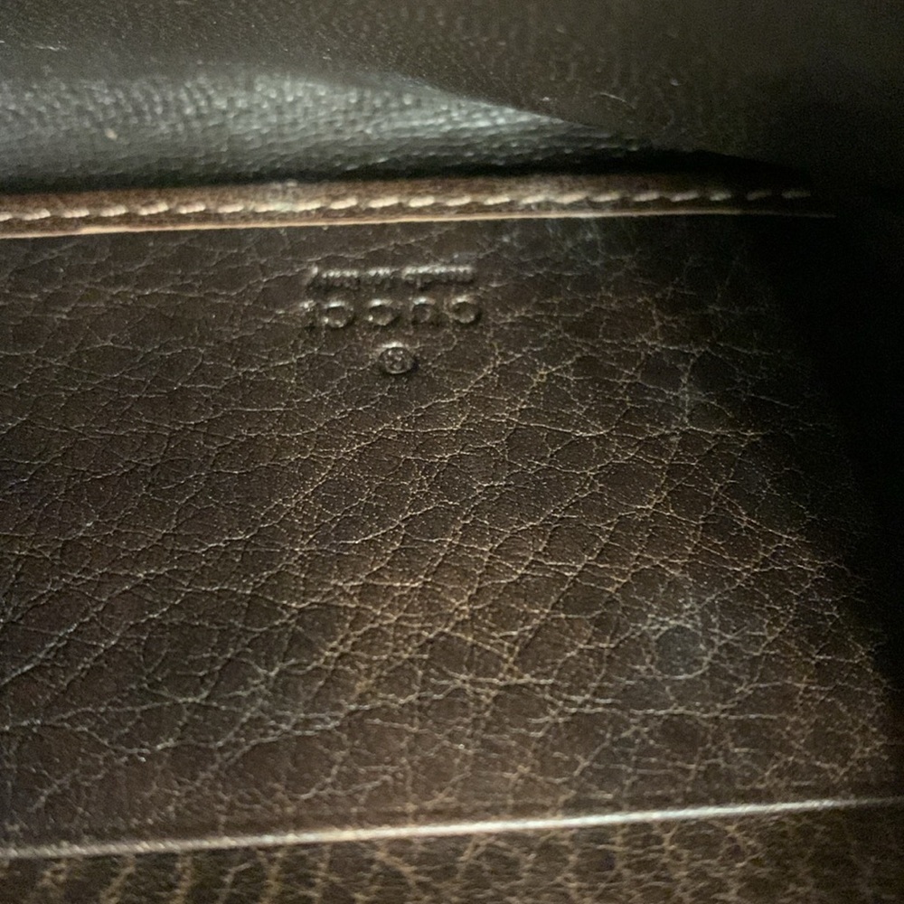 Authentic Gucci leather trim GG monogram bamboo tassel long wallet - Picture 3 of 7